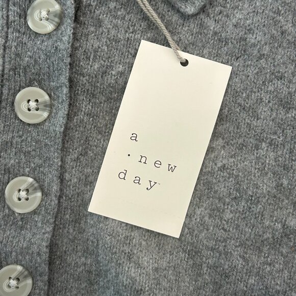 NWT A New Day Short Puff Sleeve Collared Sweater Size Large Cashmere Feel NEW - Picture 7 of 13